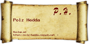 Polz Hedda névjegykártya